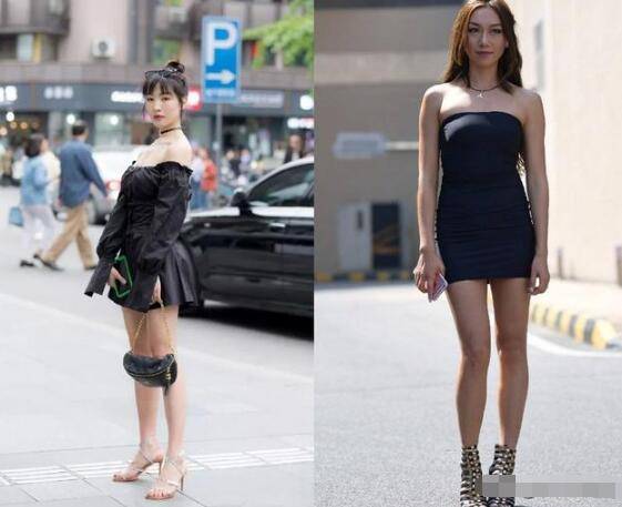 黑色抹胸裙