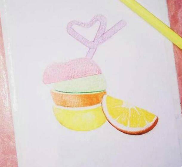 水果彩铅画