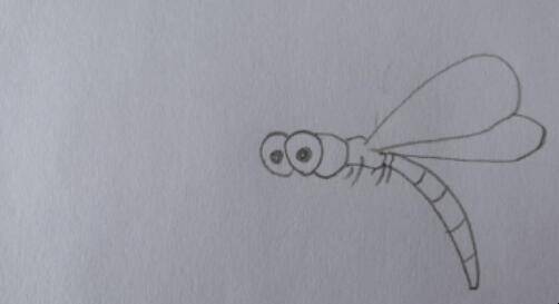如何画蜻蜓简笔画