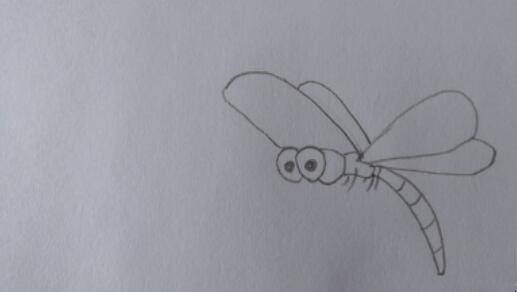 如何画蜻蜓简笔画