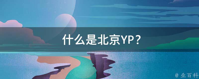  什么是北京YP？