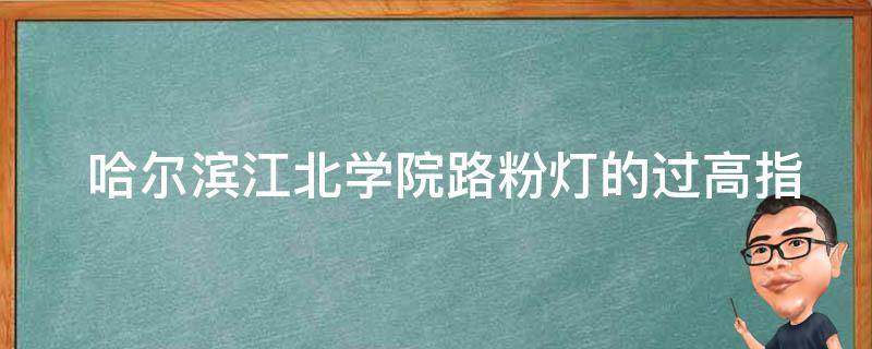  哈尔滨江北学院路粉灯的过高指的是什么？