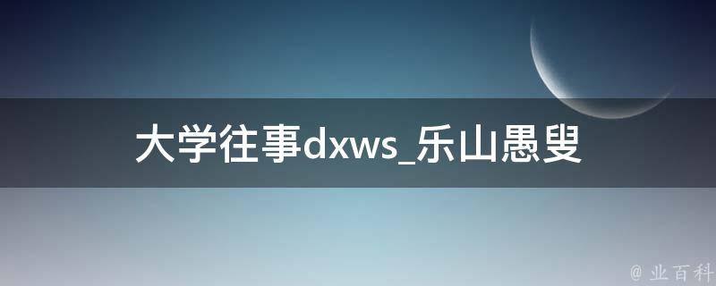 大学往事dxws